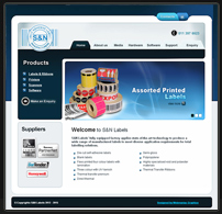 Label printing suppliers Website Design